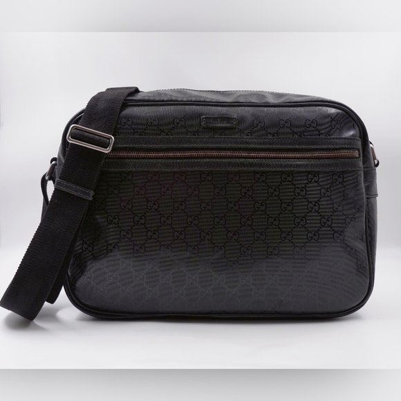 BM25 💖 Gucci GG Monogram Crystal  Coated Canvas Messenger Bag - Picture 1 of 16